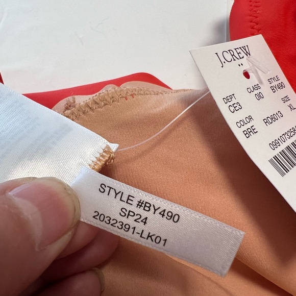 J CREW Scalloped one-shoulder one-piece swimsuit size XL. - Picture 2 of 15